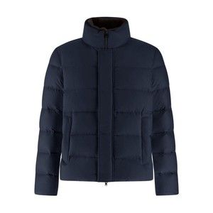 Herno Navy Blue Feather Down Padded Jacket - NWT